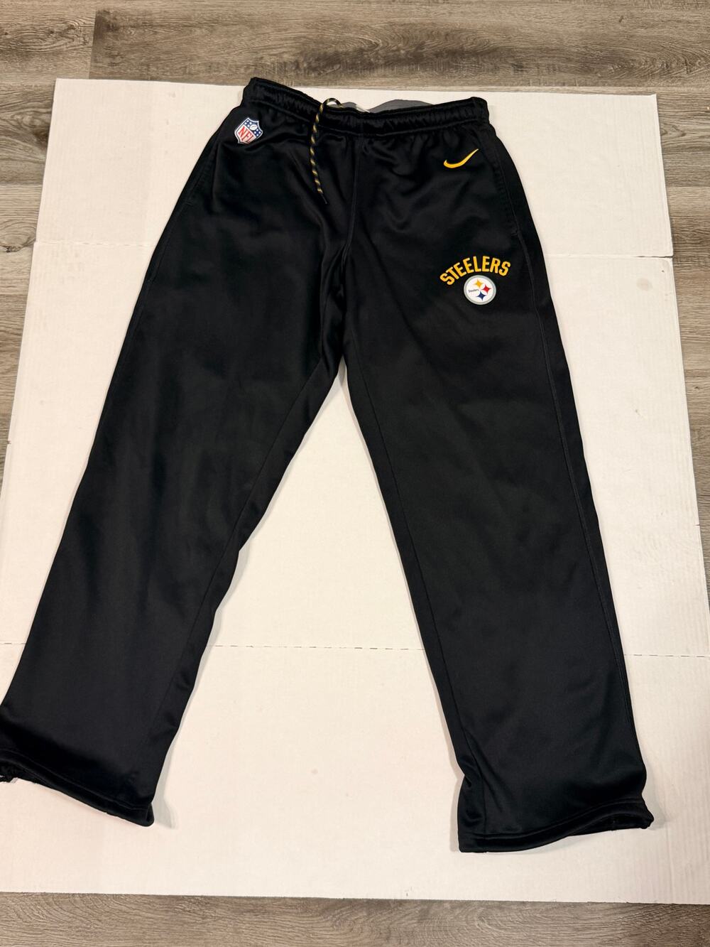 Nike Pittsburgh Steelers NFL Therma Fit On Field Pants Mens M Black